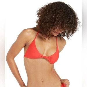 Volcom Simply Seamless Black Triangle Bikini Top Size M new with tags!